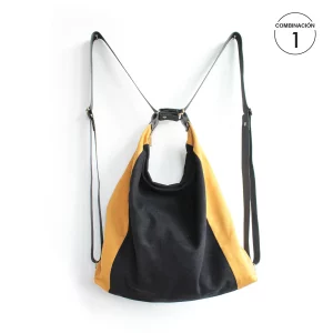 mochila transformable en bolso combinada