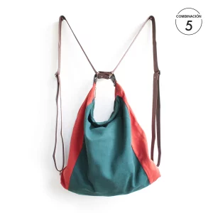 mochila transformable en bolso combinada