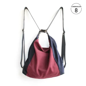 mochila transformable en bolso combinada